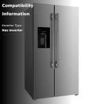 Forno Salerno 36" Side-by-Side Refrigerator and Freezer with 20 Cubic Ft.- Stainless Steel French Door Built-In Ice Maker Fridge