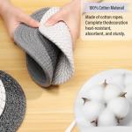 Tidponra 8" Trivets Set for Hot Dishes, 4 Heat Resistant Pot Holders Kitchen Counter, Table, Home Essentials, Anti Stain Hot Pads Plate Mats for Hot pots and Pans