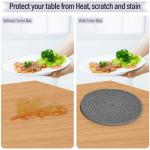 Tidponra 8" Trivets Set for Hot Dishes, 4 Heat Resistant Pot Holders Kitchen Counter, Table, Home Essentials, Anti Stain Hot Pads Plate Mats for Hot pots and Pans