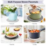 Tidponra 8" Trivets Set for Hot Dishes, 4 Heat Resistant Pot Holders Kitchen Counter, Table, Home Essentials, Anti Stain Hot Pads Plate Mats for Hot pots and Pans