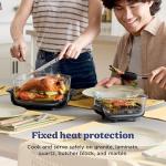 Ninja | Air Fryer | Crispi 4-in-1 Portable Cooking System | 4QT & 6 Cup Glass Containers, Crisper Plates & Storage Lids Included | Microwave, Freezer & Dishwasher Safe | Frosted Lilac | FN101PR