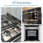 Mineye 304 Brushed Stainless Steel Sheet Gap Filler, Self-Adhesive Metal Gap Filler Trim Strip for Wall Oven/Microwave Combo/Range/Cooktop, 30" Long, 2.0'' Wide, 20Ga Thickness ﻿