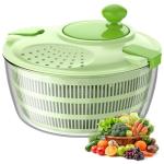 Salad Spinner Lettuce Spinner 4.4 QT Fruit and Vegetable Washer with Bowl and Mesh Basket for Washing, Spinning, and Draining