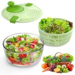 Salad Spinner Lettuce Spinner 4.4 QT Fruit and Vegetable Washer with Bowl and Mesh Basket for Washing, Spinning, and Draining