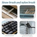 15pcs Crevice Cleaning Brush, Hard Bristle Crevice Cleaner Brush, Grout Brush Household Multifunctional Gap Cleaning Brush Tools for Kitchen Bathroom Sink and Corner