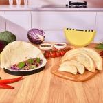 4-in-1 Upgraded Tortilla Sealer and Quesadilla Maker | with 4"+6"+8"+10" Fully Removable Presses for Burritos, Tacos, Dumplings & Calzone | Dishwasher Safe Crimper for Easy Storage