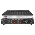 KOOTEN Mini Dutch Pancake Baker,50pcs Commercial Large Waffle Maker,Crepe Maker Electric,Electric Nonstick Round Waffle Machine with 2 Thermostats & 2 Timers Separate Control