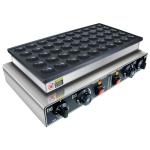 KOOTEN Mini Dutch Pancake Baker,50pcs Commercial Large Waffle Maker,Crepe Maker Electric,Electric Nonstick Round Waffle Machine with 2 Thermostats & 2 Timers Separate Control