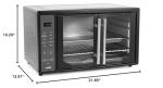Oster Air Fryer Oven, 10-in-1 Countertop Toaster Oven Stainless Steel French Doors
