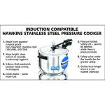 Hawkins Stainless Steel 8 litre Inner Lid Pressure Cooker with Induction Compatible