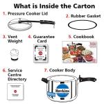 Hawkins Stainless Steel 8 litre Inner Lid Pressure Cooker with Induction Compatible