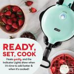 DASH Flip Belgian Waffle Maker – 1” Thick Waffle Mold, Nonstick Waffle Iron with Quick Heat-Up, Surface - Rotating Belgian Waffle Maker for Kids and Families, Just Add Batter (Aqua)