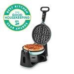 DASH Flip Belgian Waffle Maker – 1” Thick Waffle Mold, Nonstick Waffle Iron with Quick Heat-Up, Surface - Rotating Belgian Waffle Maker for Kids and Families, Just Add Batter (Aqua)