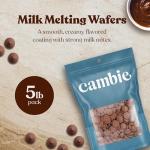 Merckens Milk Melting Chocolate - 5 Pounds of Premium Quality Milk Candy Melts to make Dubai Chocolate Bar, Cake Pops, Cocoa Bombs, & Homemade Desserts