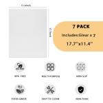 Aiosscd 7PCS Shelf Mats Refrigerator Liners Washable Refrigerator Pads Fridge Mats Drawer Placemats Home Kitchen Gadgets Accessories Organization for Top Freezer(White)