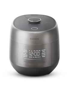 CUCKOO Twin Pressure Rice Cooker 6-Cup Uncooked / 12-Cup Cooked with Induction Heating Technology, Silent Pressure System, Open Cooking Mode, Dynamic Display, Eco Inner Pot, Gray (CRP-PHTR0609FS)