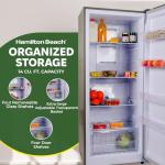 Hamilton Beach HBFRF1495 14 cu ft Upright Convertible Fridge/Freezer-Frost Free-Removable Glass Shelves-LED Interior Light, Stainless