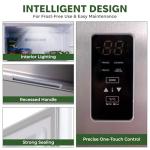 Hamilton Beach HBFRF1495 14 cu ft Upright Convertible Fridge/Freezer-Frost Free-Removable Glass Shelves-LED Interior Light, Stainless