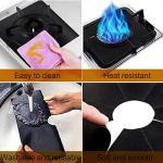 10 Pack Stove Burner Covers Double Thickness Reusable Non-Stick Heat-Resistant Gas Range Protectors for Kitchen and Easy to Clean（Black）FLSEPAMB