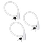 Urban August Child-Proof Refrigerator Lock for Kids & Adults - Lock for French Door Fridge and Cabinet (Regular, White, 3 Pack Keyed Alike)