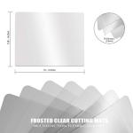Fotouzy Plastic Cutting Board Set of 7, Frosted Clear Flexible Cutting Mats, BPA-Free, Non-Porous, Dishwasher Safe, Transparent