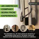 Urban August Child-Proof Refrigerator Lock for Kids & Adults - Lock for French Door Fridge and Cabinet (Regular, White, 3 Pack Keyed Alike)