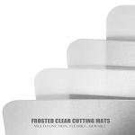 Fotouzy Plastic Cutting Board Set of 7, Frosted Clear Flexible Cutting Mats, BPA-Free, Non-Porous, Dishwasher Safe, Transparent
