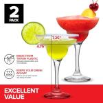 10oz Floating Margarita Glasses for Pool - 2 Pack - Unbreakable Tritan Margarita Glasses, Glass-Like Floating Glasses for Pool Parties and Beach Trips, Floating Cups for Wine and and Mixed Drinks