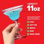 10oz Floating Margarita Glasses for Pool - 2 Pack - Unbreakable Tritan Margarita Glasses, Glass-Like Floating Glasses for Pool Parties and Beach Trips, Floating Cups for Wine and and Mixed Drinks