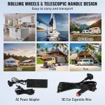 VEVOR Portable Car Refrigerator, 12 Volt Car Refrigerator Fridge, 50Liter(52.8qt) Dual Zone Portable Freezer, -4℉-68℉ Adjustable Temperature, Compressor Cooler for Home, Outdoor, Camping, RV, Car