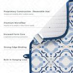 FRESHMINT Printed Dish Drying Mats for Kitchen Counter 2 Pack Absorbent Reversible Drying Mats Microfiber Kitchen Countertop Protector Dishes Drying Pad Extra Large 18"x24" Dish Mat