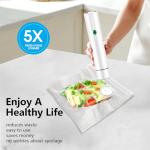 Vixino Vacuum Sealer, vacuum sealer for food, handheld vacuum sealer(Vacuum Sealers+ 30 reusable vacuum seal bags)