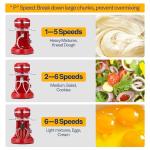 VIVOHOME 4.75 Quart Stand Mixer, 8 Speed Kitchen Electric Food Mixer, Household Stand Mixer for Baking, Cake, Bread with Beater, Dough Hook, Wire Whip and Egg Separator, Red