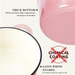 Overmont Enameled Cast Iron Dutch Oven - 5.5QT Pot with Lid Cookbook & Cotton Potholders - Heavy-Duty Cookware for Braising, Stews, Roasting, Bread Baking pink