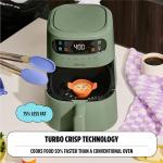 CRUX x Marshmello 3.0 QT Digital Air Fryer with TurboCrisp Technology, Touch Screen Temperature Control, Timer and Auto Shut-off, Fully Programmable, Silicone Cupcake Molds Included, Olive