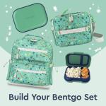 Bentgo Chill Kids Leak-Proof Lunch Box - 4-Compartment Bento Box with Built-In Ice Pack, 3.3 Cup Capacity, PFAS & BPA-Free, Microwave & Dishwasher Safe, Ideal Size for Ages 3 to 7 (Green/Navy)