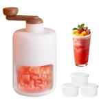 Moodyin Manual Ice Crusher Machine with 3 Ice Trays, Ideal for Smoothies, Shaved Ice, and Frozen Cocktails – Portable Handheld Snow Cone Maker