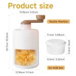 Moodyin Manual Ice Crusher Machine with 3 Ice Trays, Ideal for Smoothies, Shaved Ice, and Frozen Cocktails – Portable Handheld Snow Cone Maker