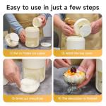 Moodyin Manual Ice Crusher Machine with 3 Ice Trays, Ideal for Smoothies, Shaved Ice, and Frozen Cocktails – Portable Handheld Snow Cone Maker