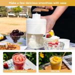Moodyin Manual Ice Crusher Machine with 3 Ice Trays, Ideal for Smoothies, Shaved Ice, and Frozen Cocktails – Portable Handheld Snow Cone Maker