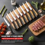 MAD SHARK Premium Steak Knife Set of 8, 4.5-inch Serrated Knives, High Carbon German Stainless Steel, Triple Rivet Construction, Perfectly Packaged in a Gift Box (Steak Knives Set of 8)