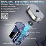 Teant Mattress Vacuum Bed Vacuum Cleaner with 253.7nm UV-C Light, Hyper Helix Motor with 16kPa Strong Suction & 33000 RPM/Min Tapping, HEPA Filter, 149℉ Heat & Ultrasonic & Anion for Bed and Pet