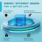 Erivess Compact Freestanding Beverage Refrigerator,24 Can/0.9 Cubic Feet Mini Fridge with Reversible Glass Front Door for Soda, Beer or Wine, Under Counter Small Refrigerator with Adjustable Shelves