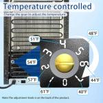 Erivess Compact Freestanding Beverage Refrigerator,24 Can/0.9 Cubic Feet Mini Fridge with Reversible Glass Front Door for Soda, Beer or Wine, Under Counter Small Refrigerator with Adjustable Shelves