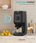 Rellytech Automatic Ice Cream Maker Machine - 12 One-Touch Programs Frozen Dessert Maker with 2 Pint Containers, Homemade Gelato, Sorbet, Frozen Yogurt in 2-5 Min, Mix-in Function, Self-Cleaning