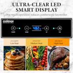 Indoor Grill, CUSIMAX Smokeless Grill Electric Grill & Griddle with REPLACEABLE Smoke Filter Sponge, 1500W Korean BBQ Grill, Smart LED Display, Larger Grilling Area, Black(New Model)