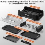 Indoor Grill, CUSIMAX Smokeless Grill Electric Grill & Griddle with REPLACEABLE Smoke Filter Sponge, 1500W Korean BBQ Grill, Smart LED Display, Larger Grilling Area, Black(New Model)