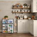 Equator Advanced Appliances Conserv 19in STAINLESS Compact 2 Door Refrigerator 4.5cf Reversible Door 110V In Black