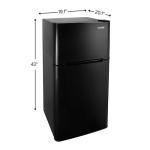 Equator Advanced Appliances Conserv 19in STAINLESS Compact 2 Door Refrigerator 4.5cf Reversible Door 110V In Black