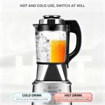 Blenders for Kitchen 1500W Stainless Steel Professional Blender, 59oz Glass Jar Countertop Blender with Tamper, Food Processor with Heating, 14 Smart Programs, Keep Warm & One-Touch Auto Cleaning